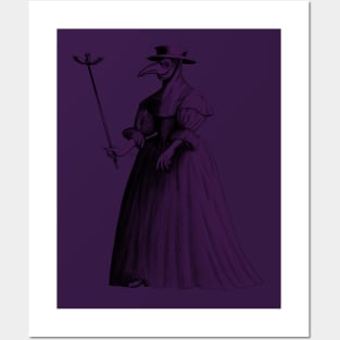 Lady Plague Doctor (purple) Posters and Art